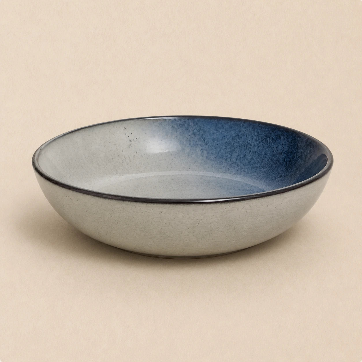 Azure Mist Ceramic Salad Bowl by Ertha Home