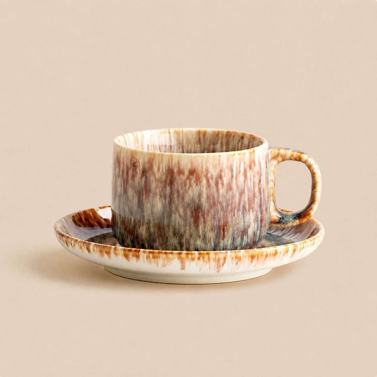 Caramel Mirage Ceramic Coffee Cup Set main product image