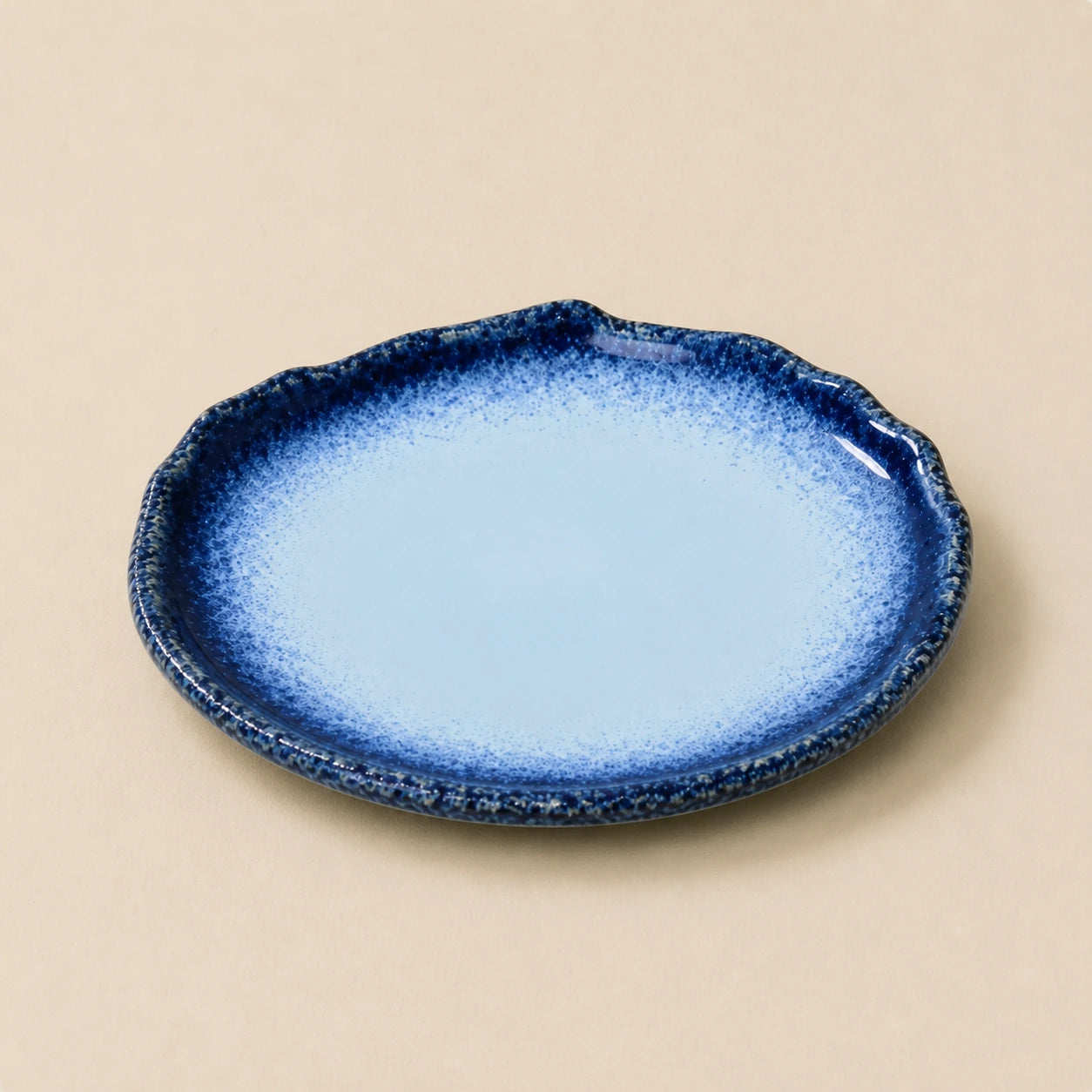 Celestial Blue Ceramic Serving Plate by Ertha Home