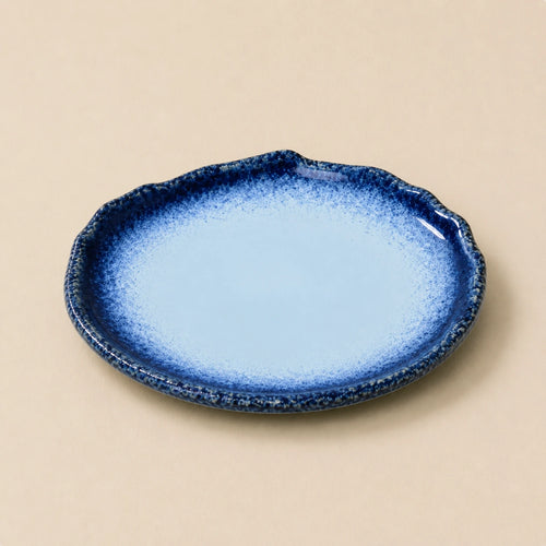 Celestial Blue Ceramic Serving Plate by Ertha Home