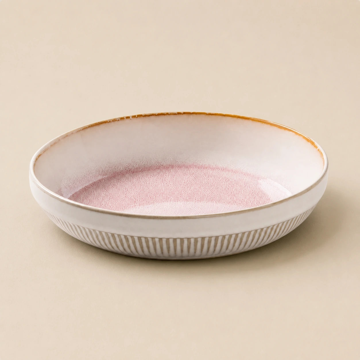 Coral Mist Ceramic Pasta Bowl by Ertha Home