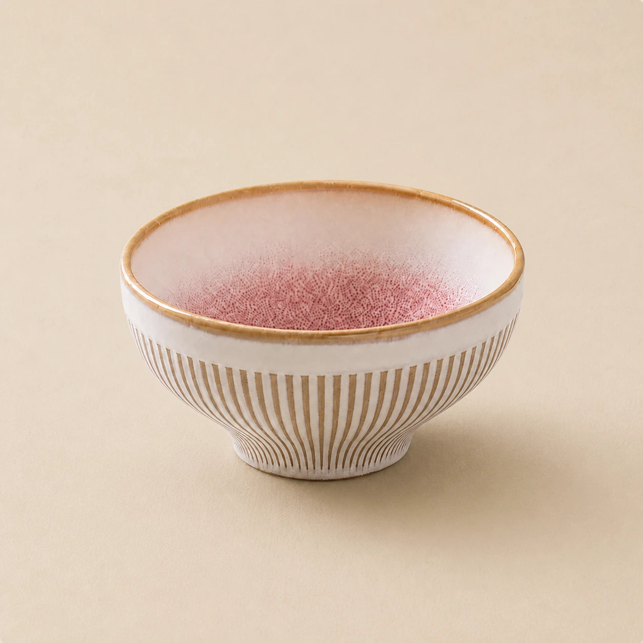 Coral Mist Ceramic Rice Bowl by Ertha Home