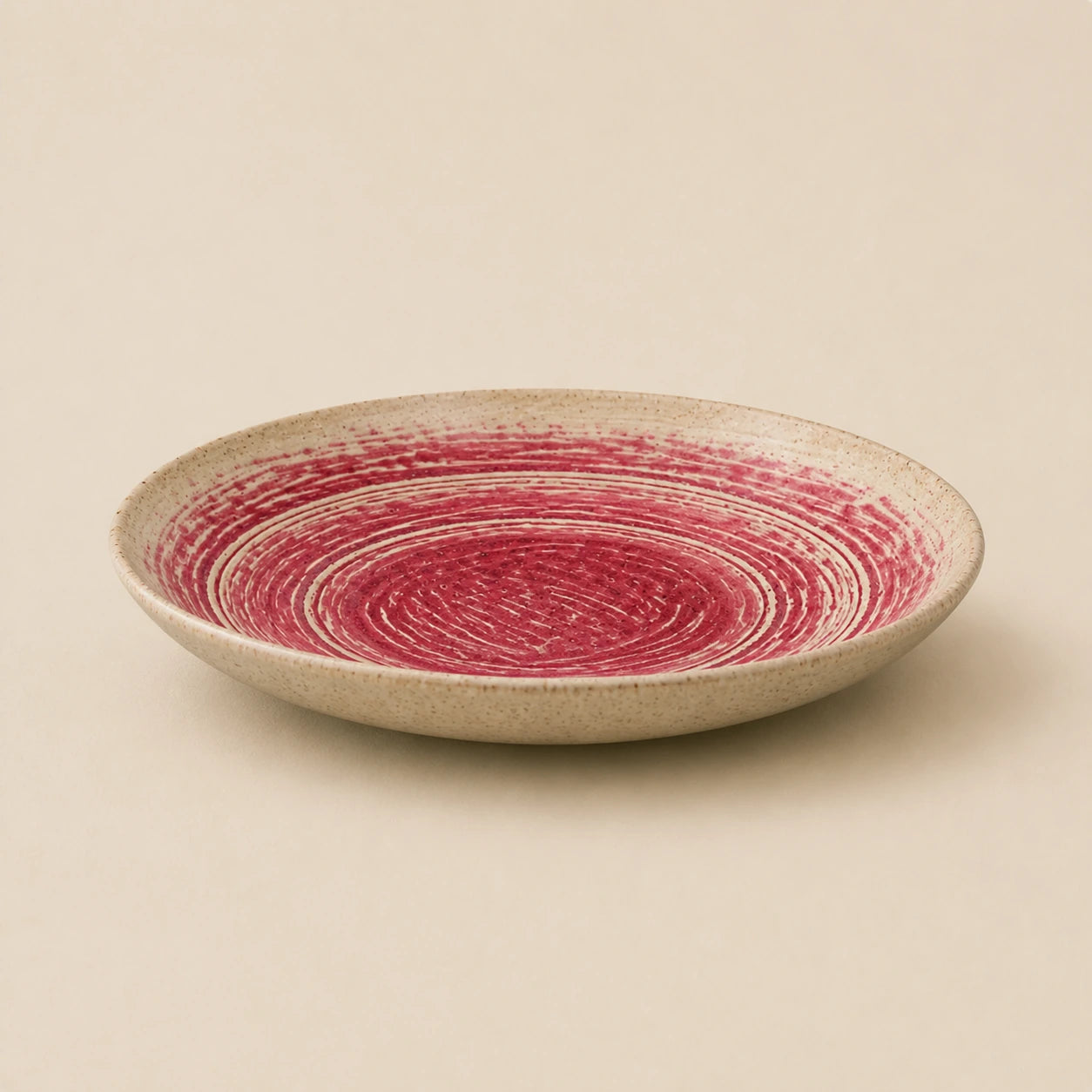 Vibrant Coral Pink Ceramic Pasta Bowl | Reef by Ertha Home