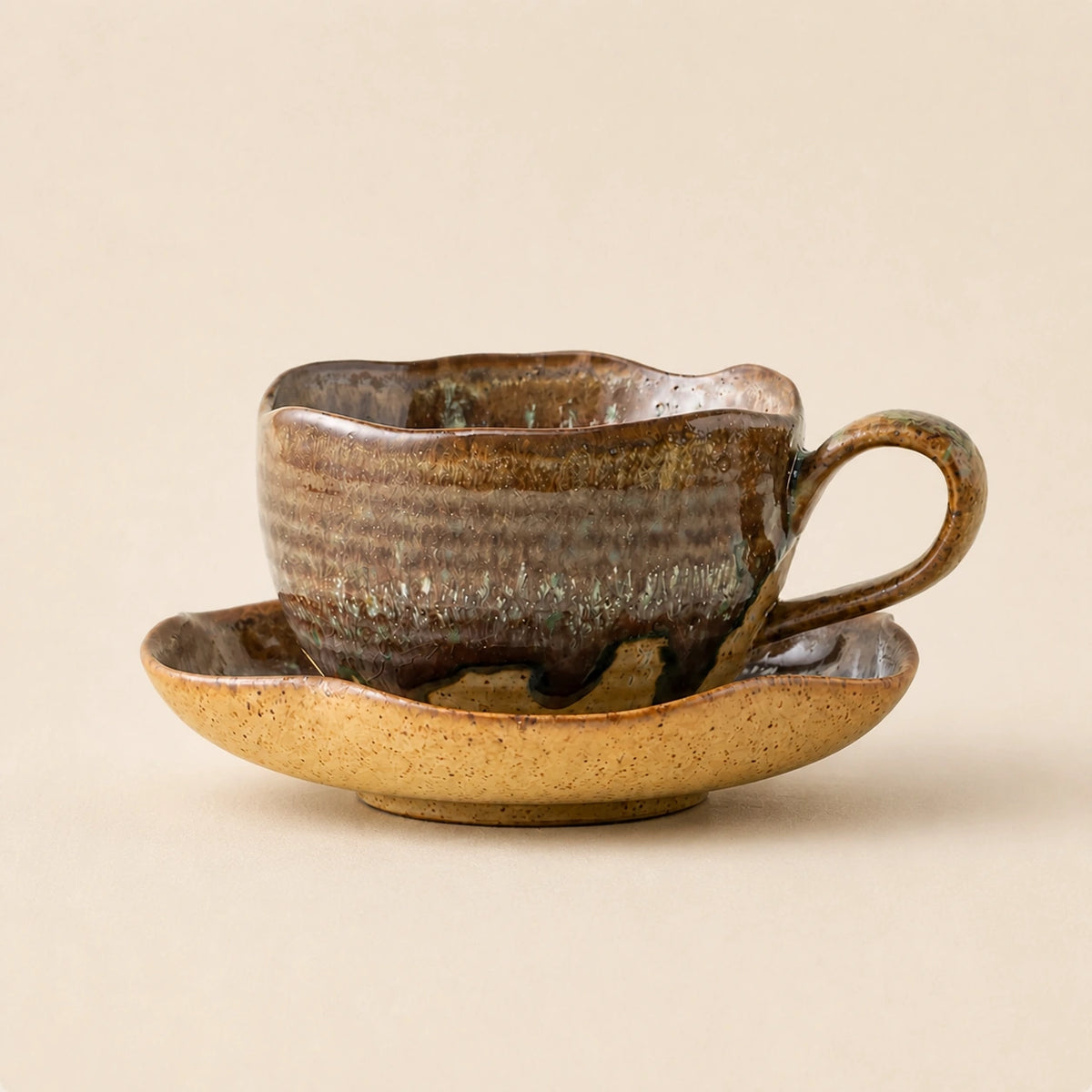 Earthen Lotus Dream Ceramic Coffee Cup Set main product image