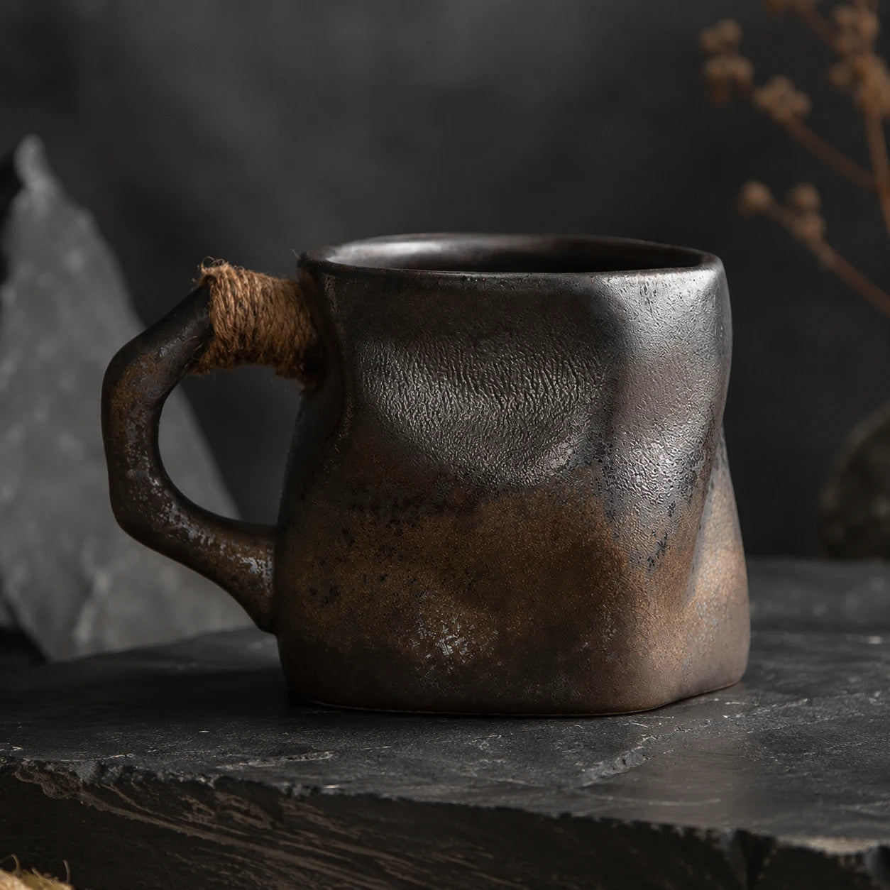 Ember Rope Ceramic Coffee Mug by Ertha Home