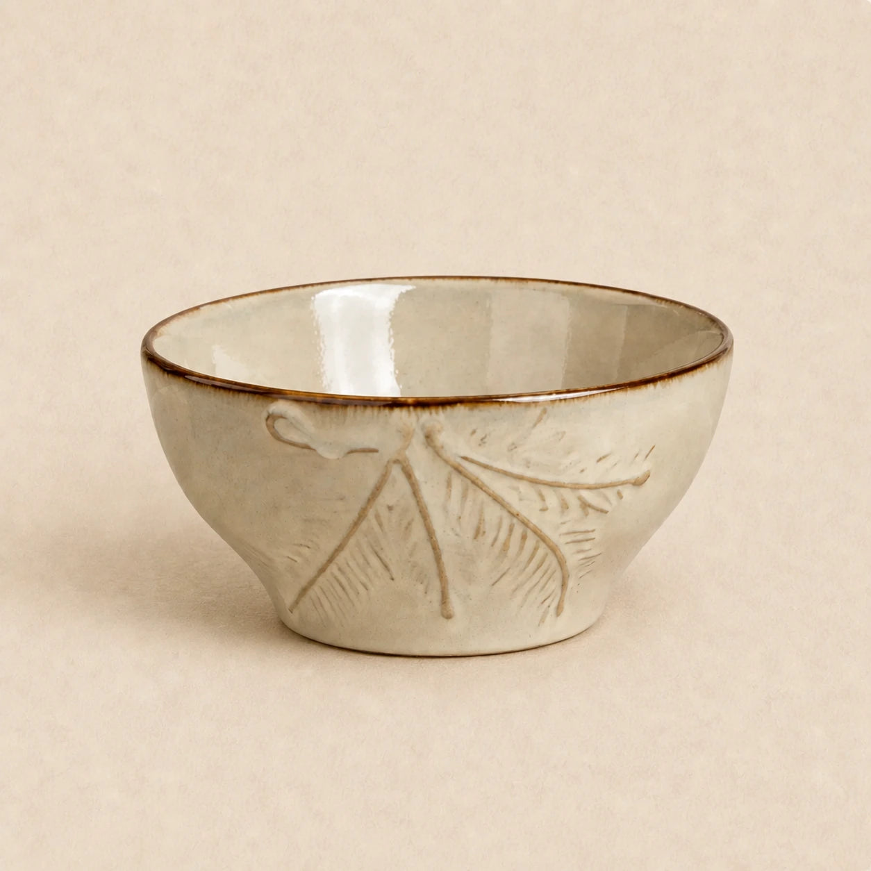 Floating Earth Ceramic Rice Bowl by Ertha Home