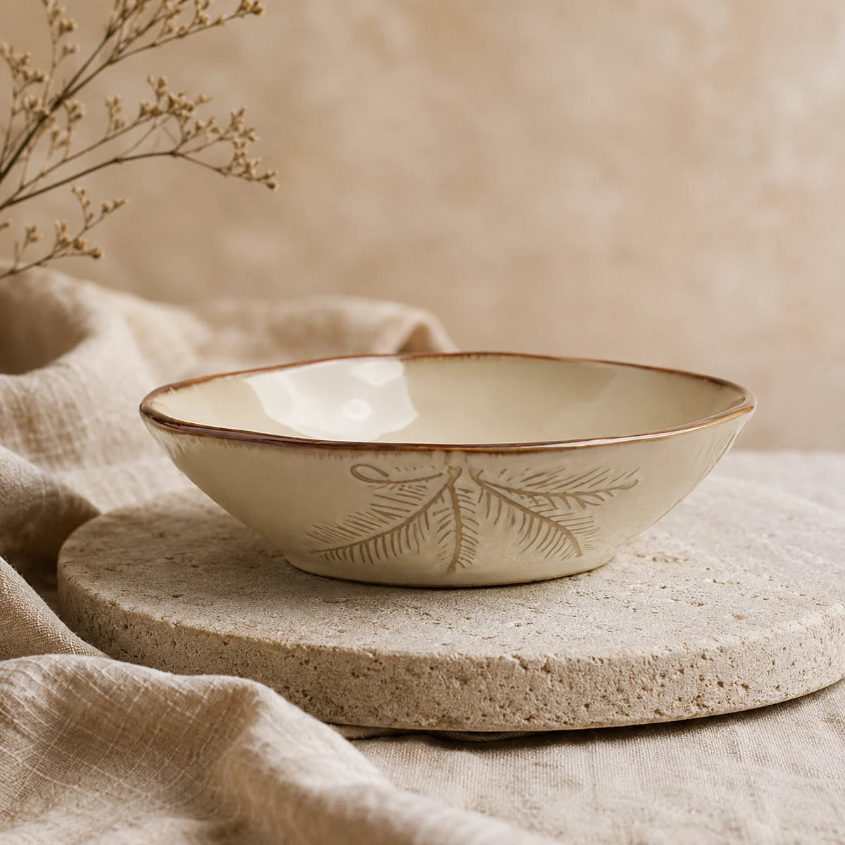 Floating Earth Ceramic Soup Bowl by Ertha Home