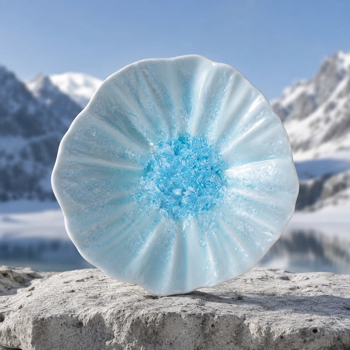 Frost Spiral Ceramic Oval Plate by Ertha Home