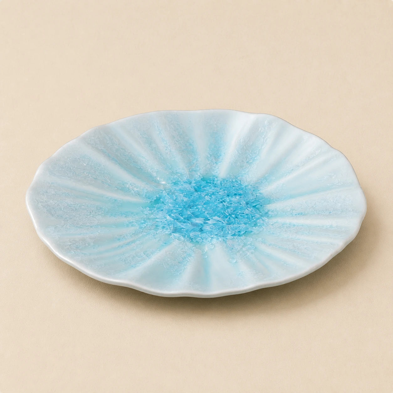 Frost Spiral Ceramic Oval Plate by Ertha Home