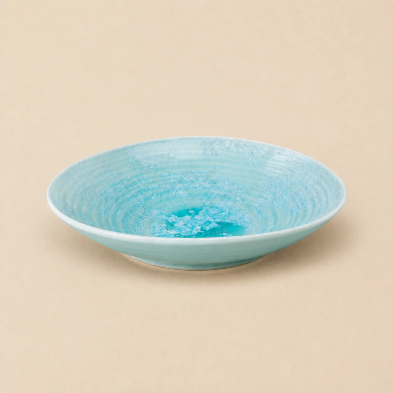 Glacier Bloom Ceramic Serving Plate by Ertha Home