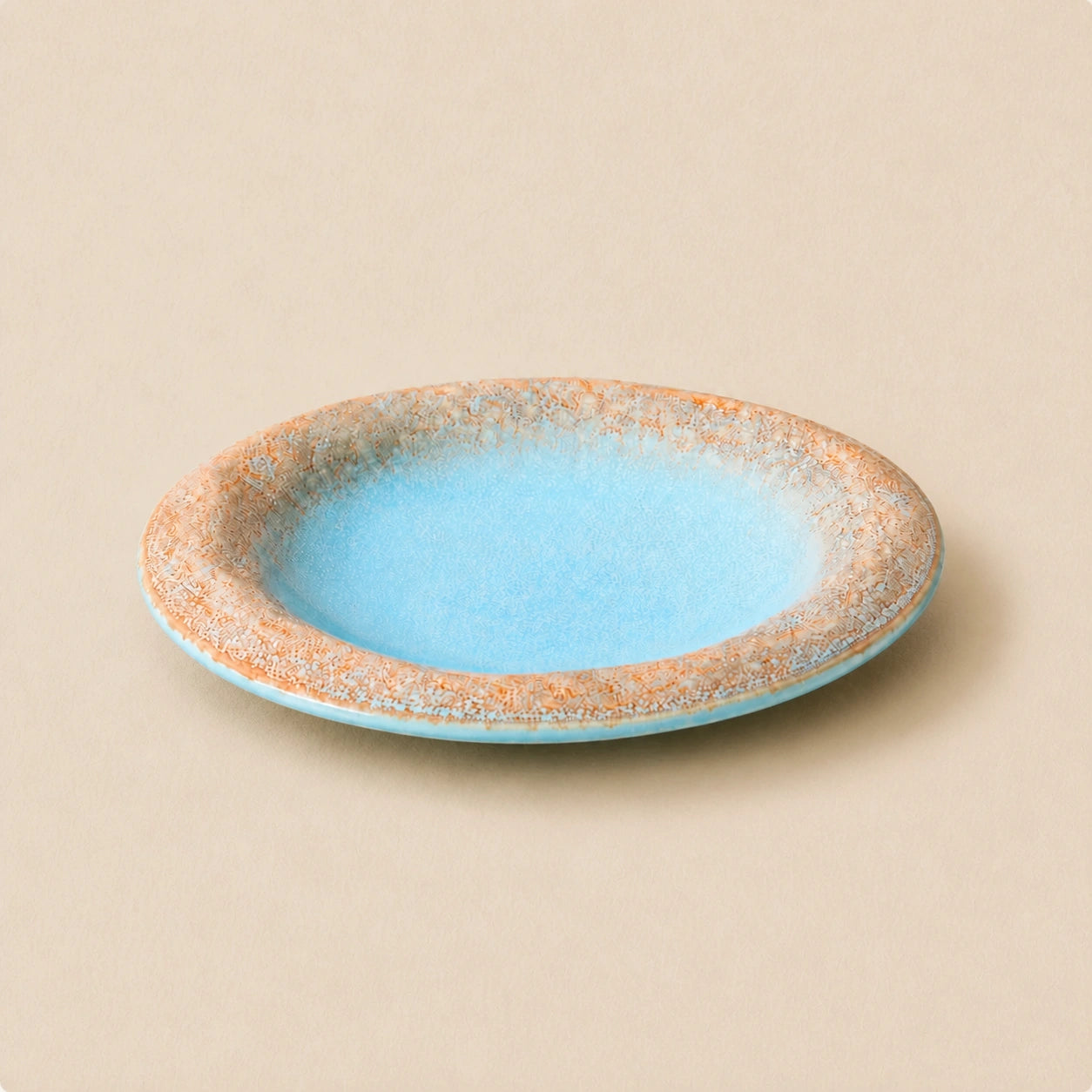 Glacier Lake Ceramic Dinner Plate by Ertha Home