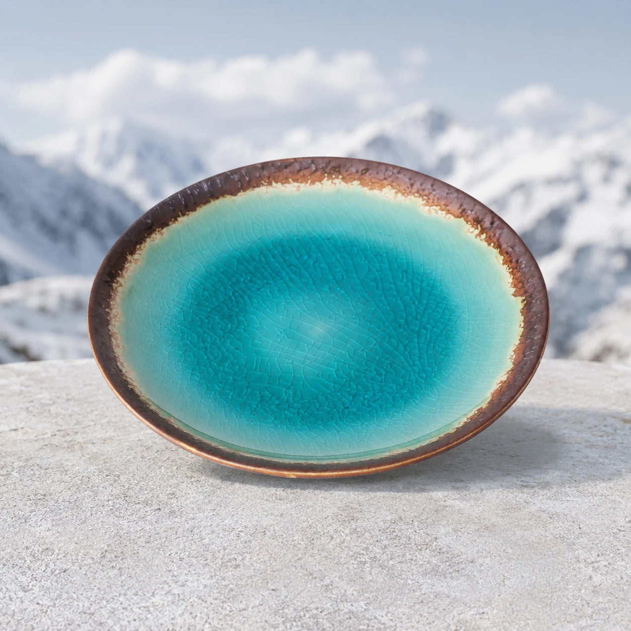 Ice Garden Ceramic Dinner Plate by Ertha Home
