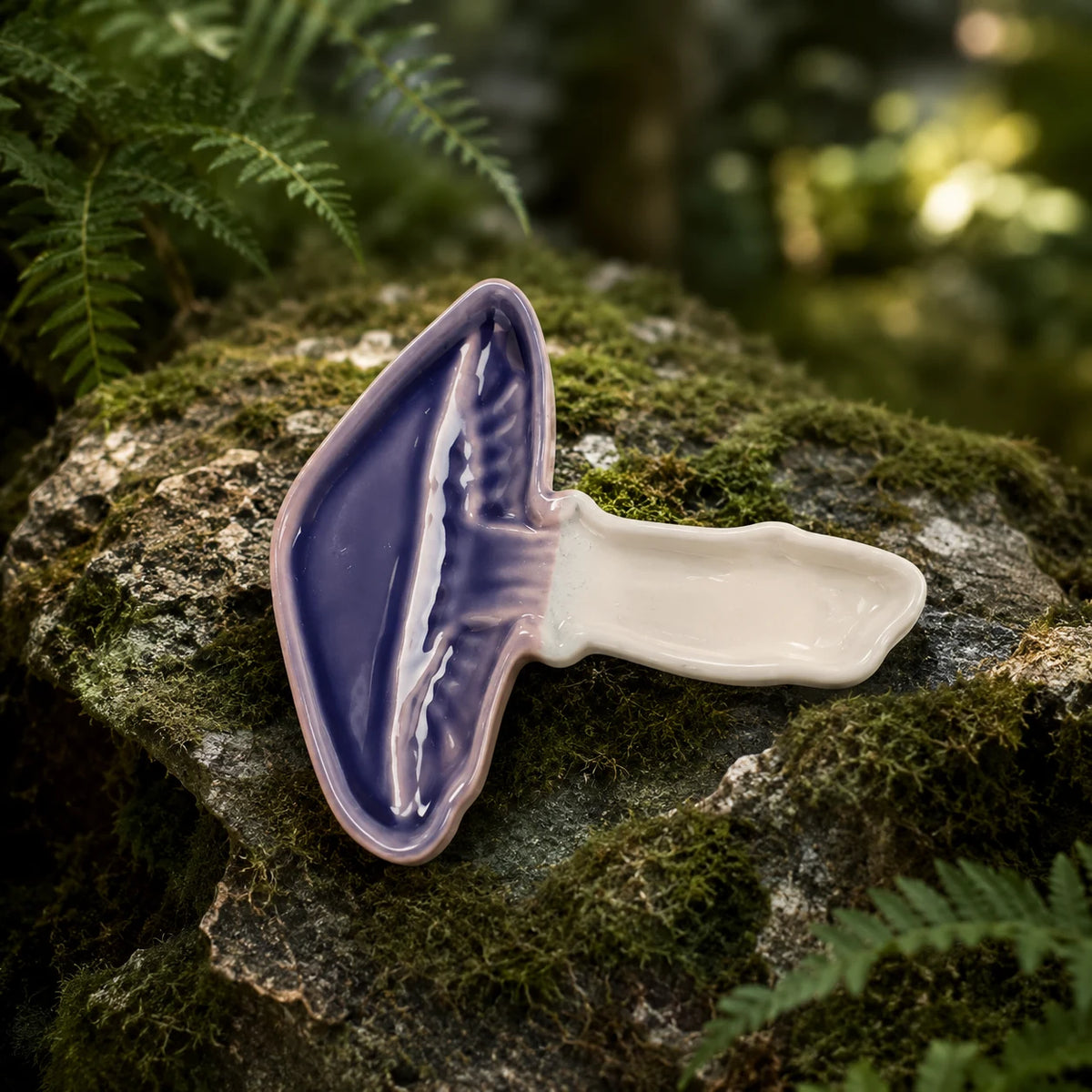 Jade Mushroom Ceramic Serving Plate by Ertha Home