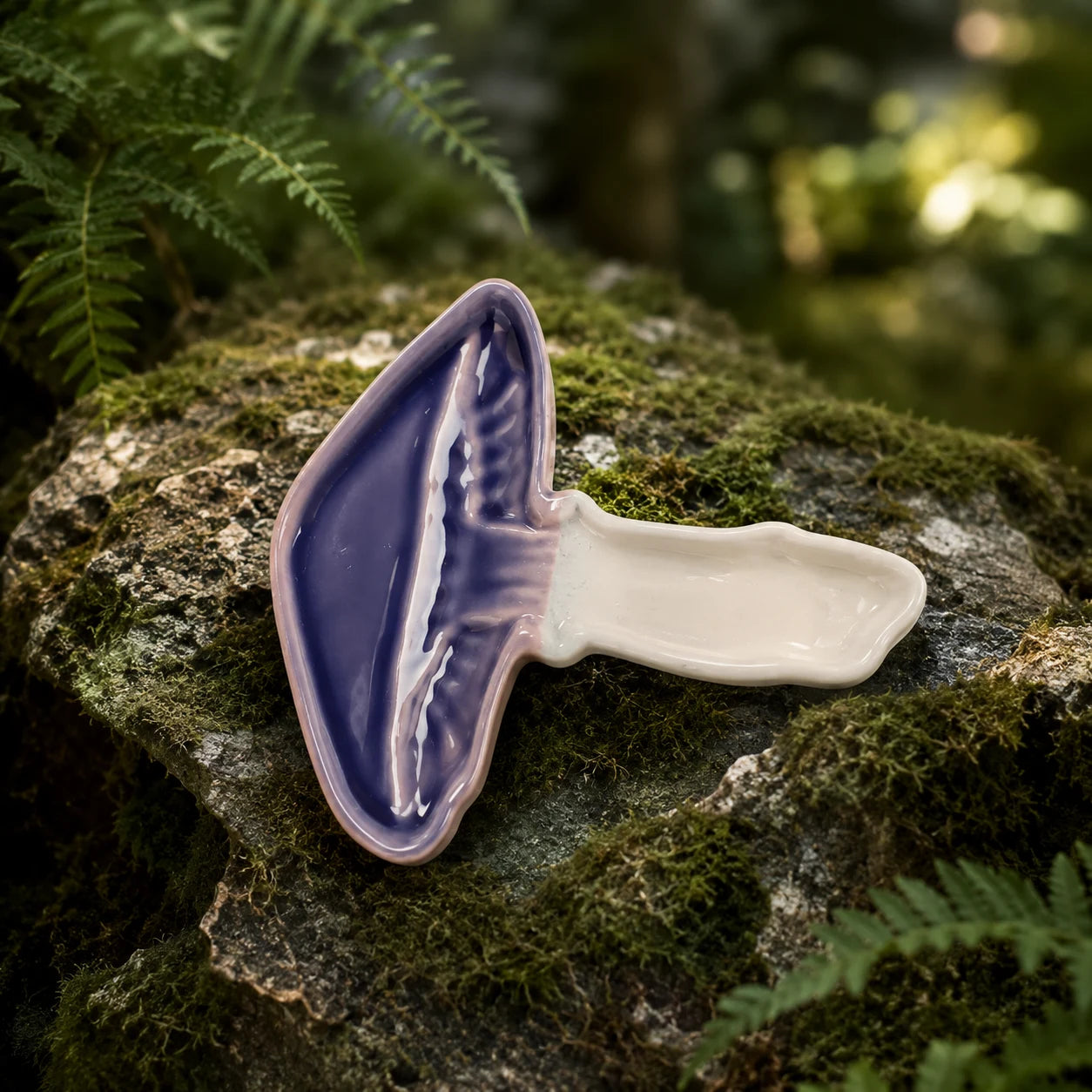 Jade Mushroom Ceramic Serving Plate by Ertha Home