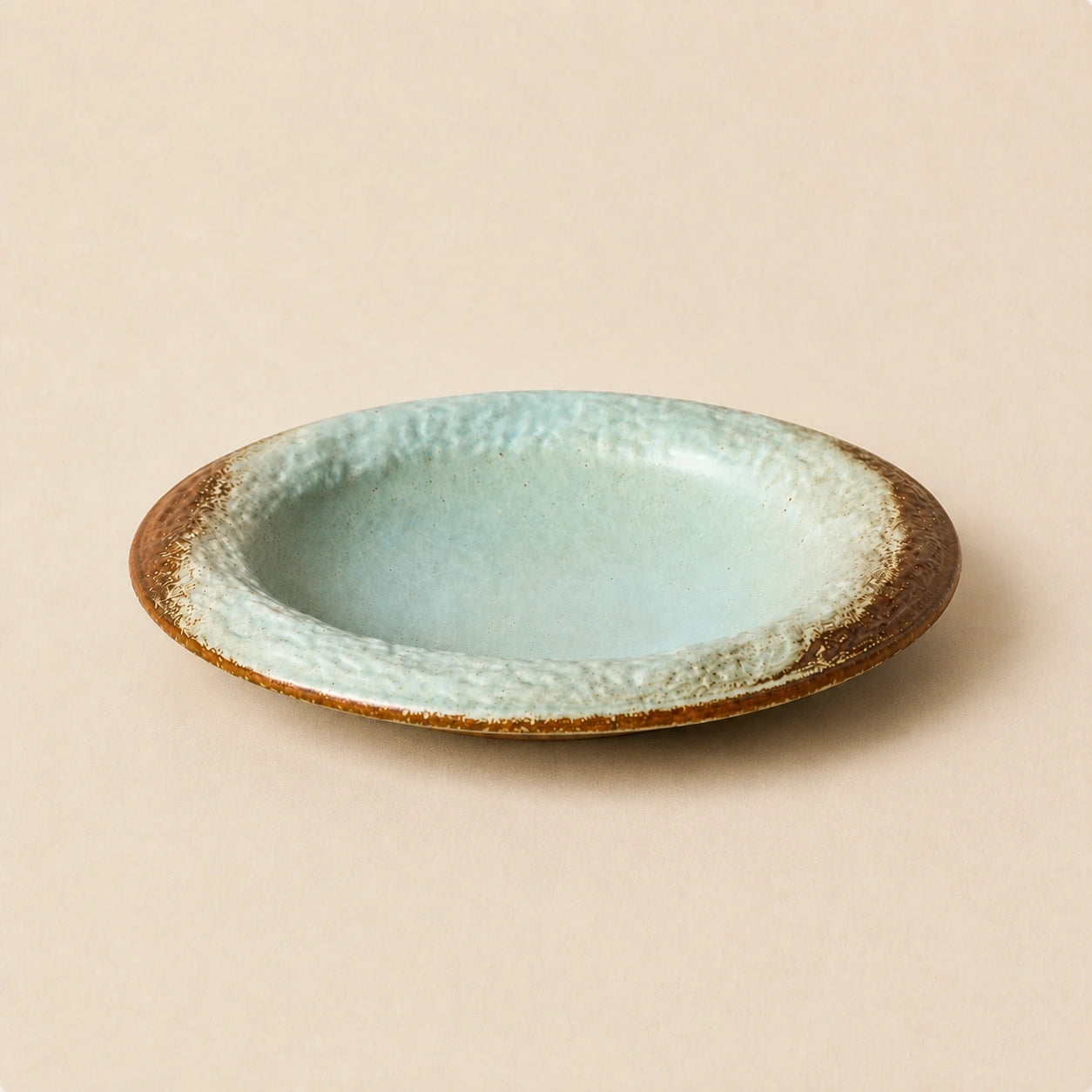 Mineral Blue Ceramic Dinner Plate by Ertha Home