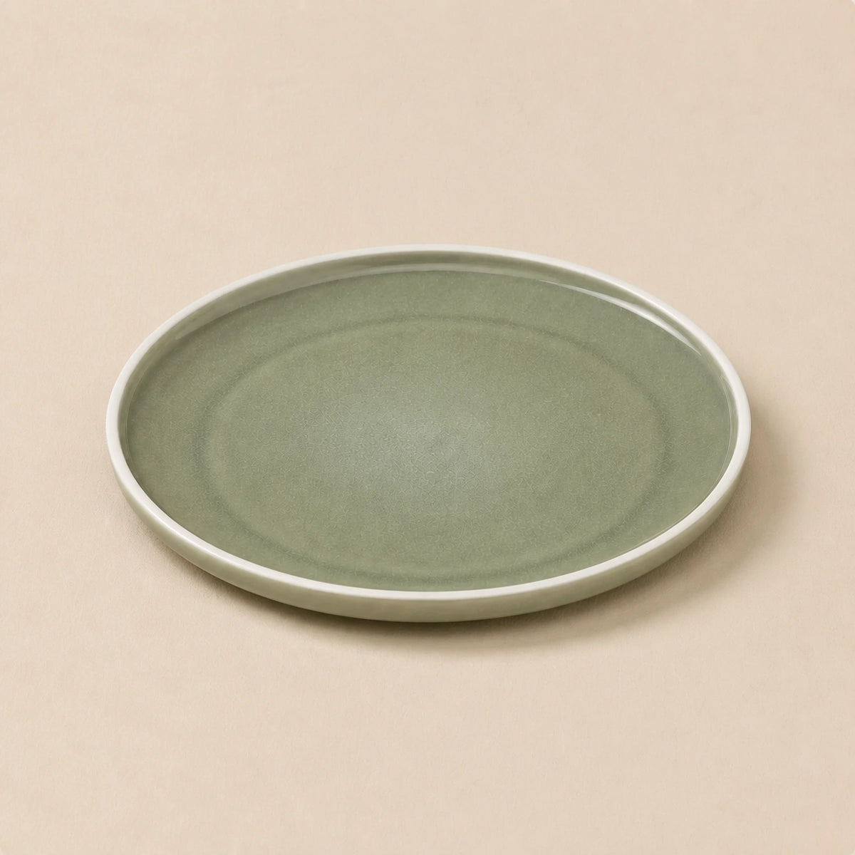Organic Moss Green Ceramic Dinner Plate | Moss Hollow by Ertha Home