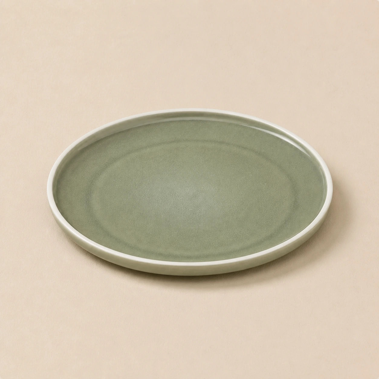 Organic Moss Green Ceramic Dinner Plate | Moss Hollow by Ertha Home