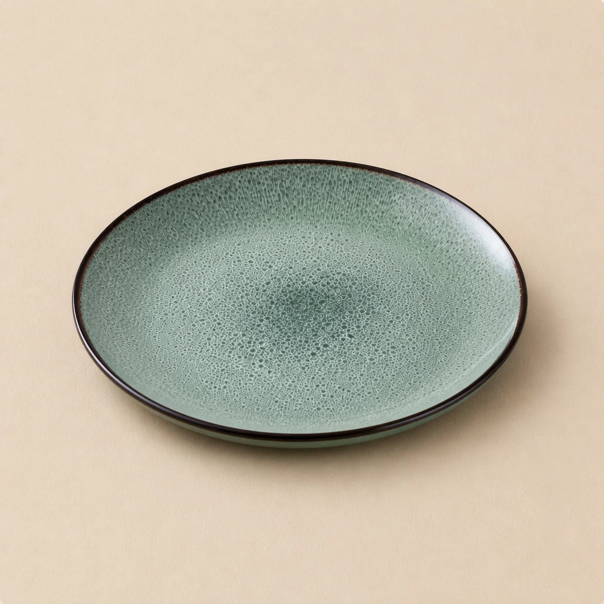 Bold Peacock Green Ceramic Dinner Plate | Forest Glaze by Ertha Home