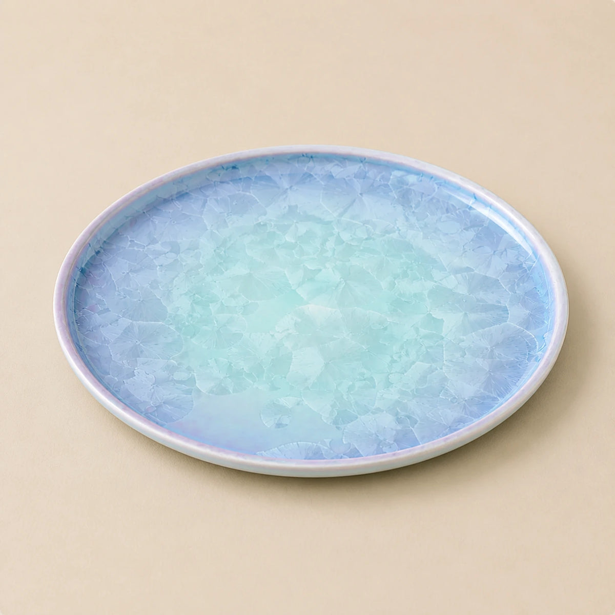 Crystal Pearl Blue Ceramic Side Plate | Pearl by Ertha Home
