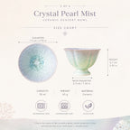 Dimensions of crystal pearl mist ceramic dessert bowl