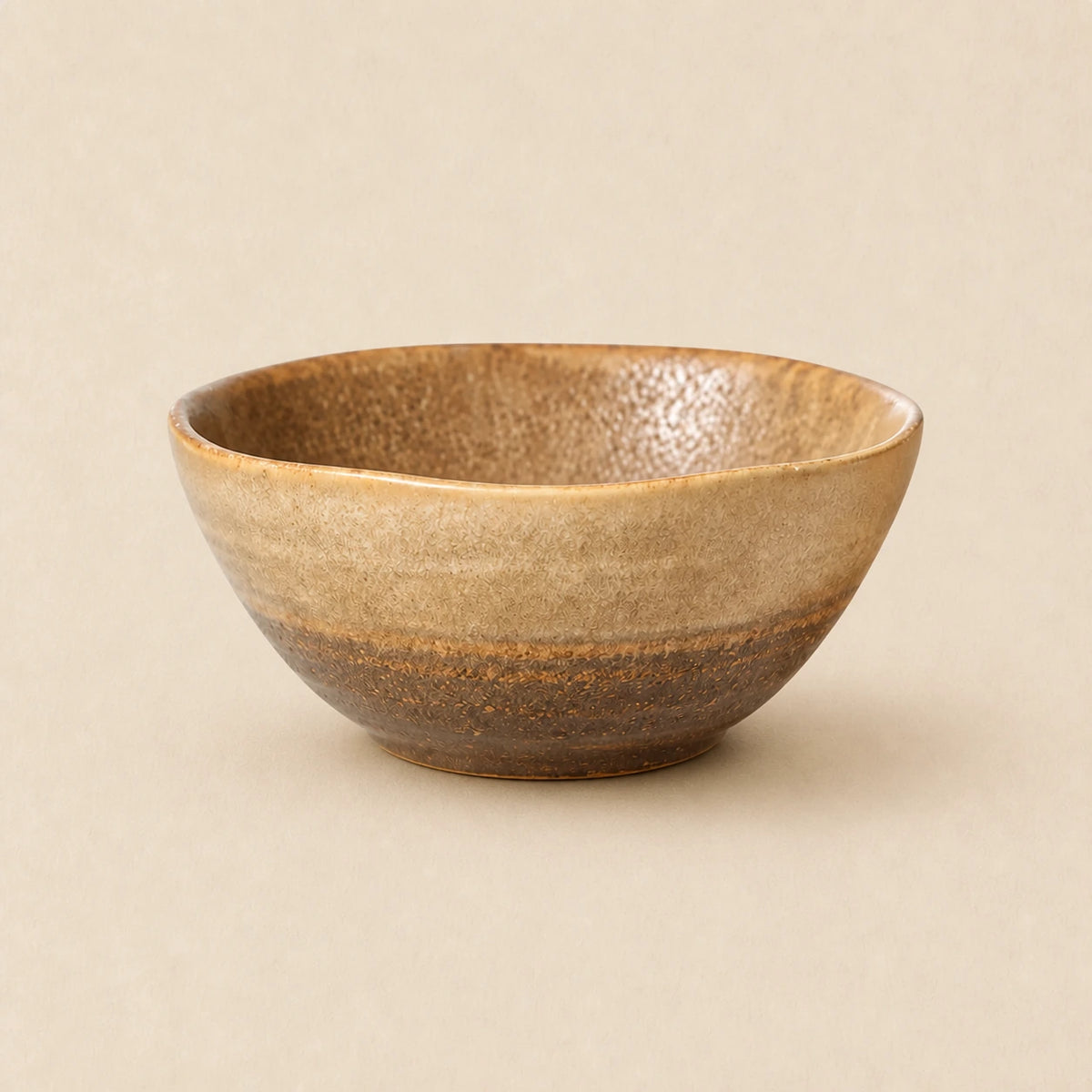 Earthy Sand Brown Ceramic Rice Bowl | Sandstone by Ertha Home