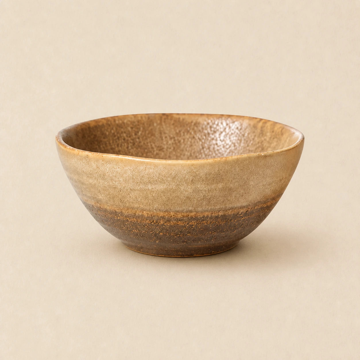 Earthy Sand Brown Ceramic Rice Bowl | Sandstone by Ertha Home