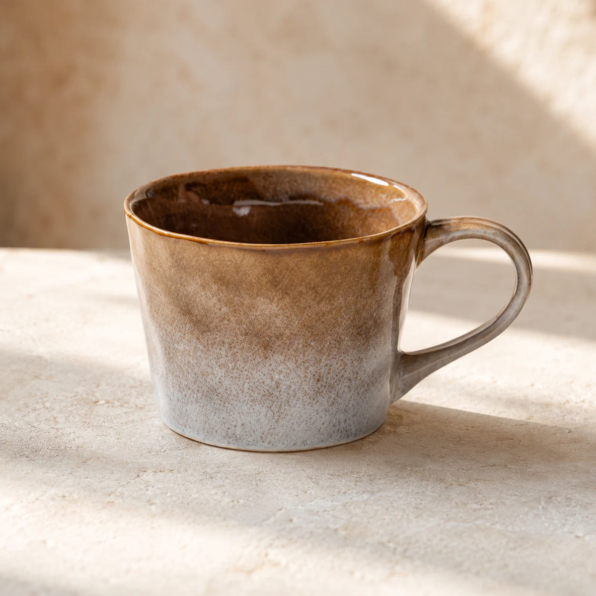 Sunlit Yellow Ceramic Coffee Mug by Ertha Home