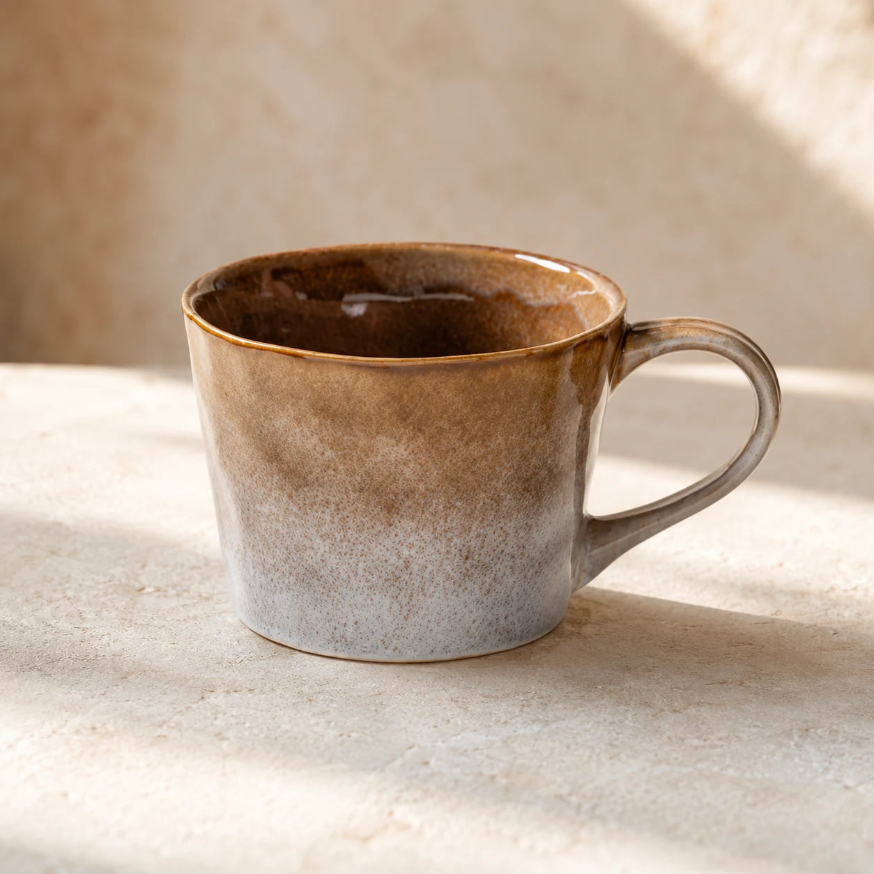 Sunlit Yellow Ceramic Coffee Mug by Ertha Home