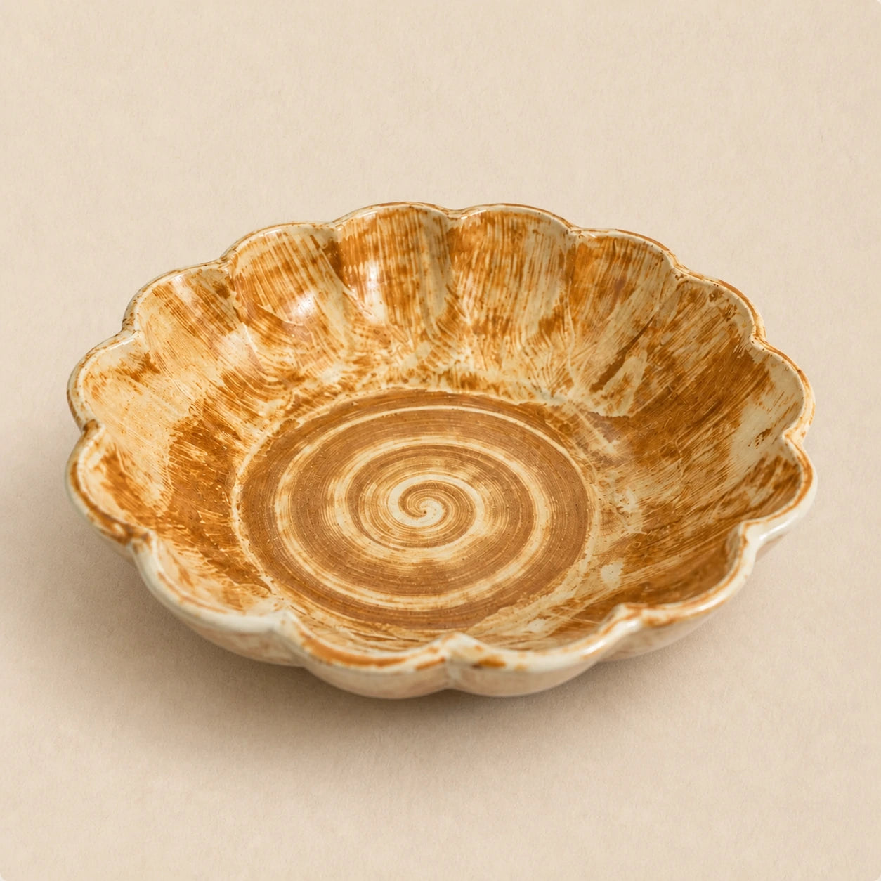 Tea Island Ochre Ceramic Salad Bowl by Ertha Home