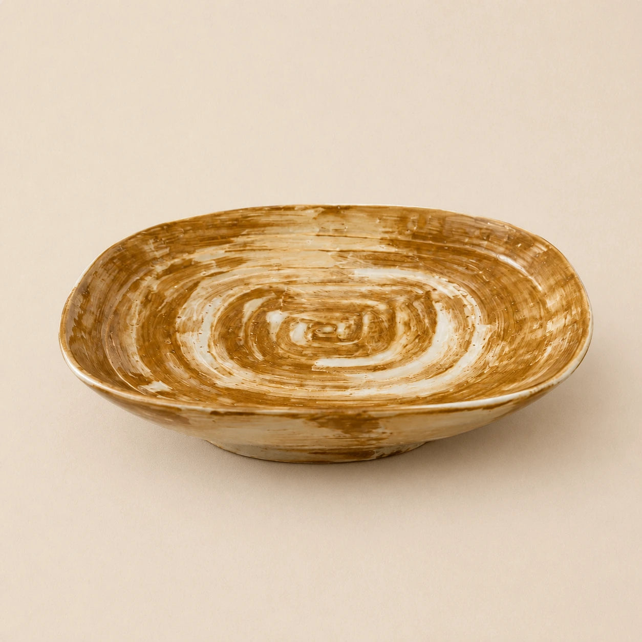 Tea Island Ochre Ceramic Salad Bowl by Ertha Home