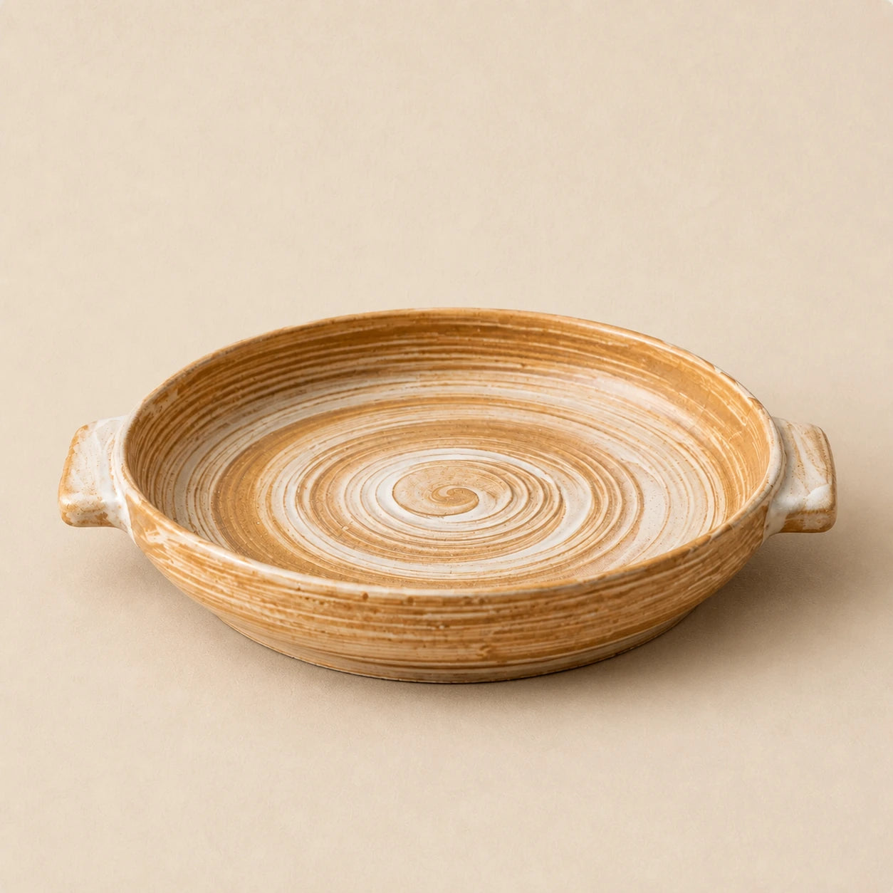 Tea Island Ochre Ceramic Serving Plate by Ertha Home