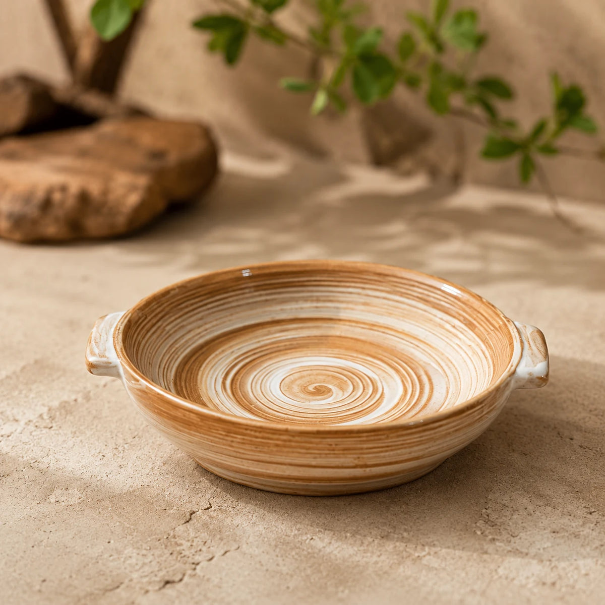 Tea Island Ochre Ceramic Soup Bowl by Ertha Home