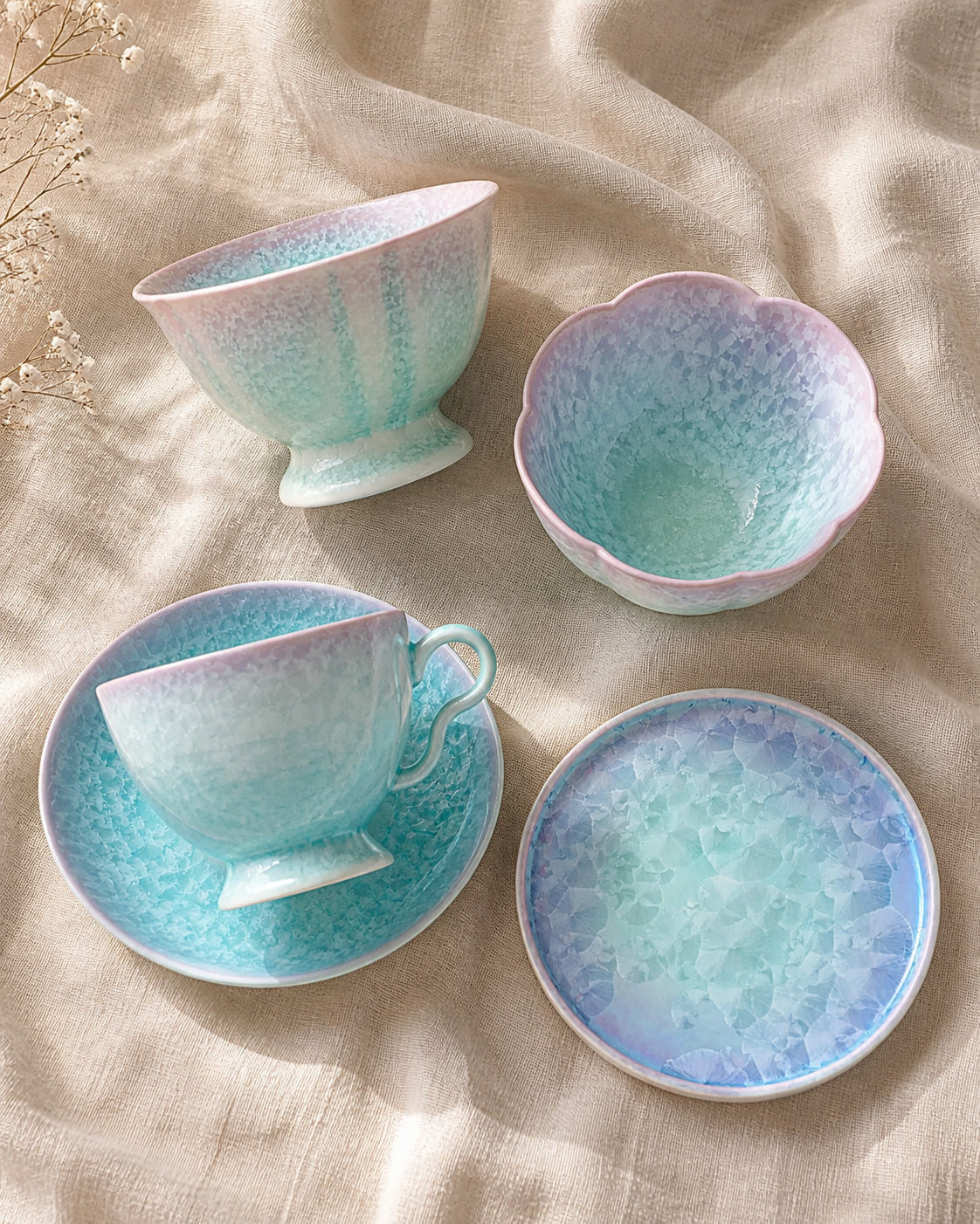Pearl Blue Tableware Bundle | Coral Collection
